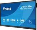iiyama TE6512MIS-B4AG Dynamisch display Interactief plat paneel 165,1 cm (65") LCD Wifi 400 cd/m² 4K Ultra HD Zwart Touchscreen Geïntegreerde Android-processor 24/7