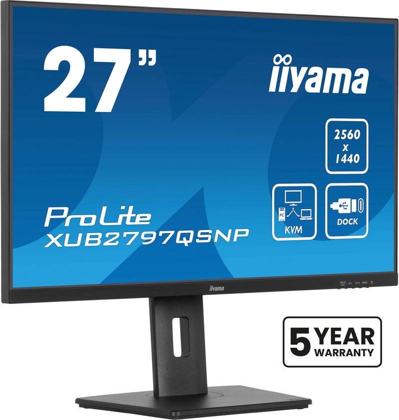 iiyama ProLite XUB2797QSNP-B1 27" (68,6 cm) PC Flat Panel Monitor 2560 x 1440 Pixels Quad HD LED Zwart