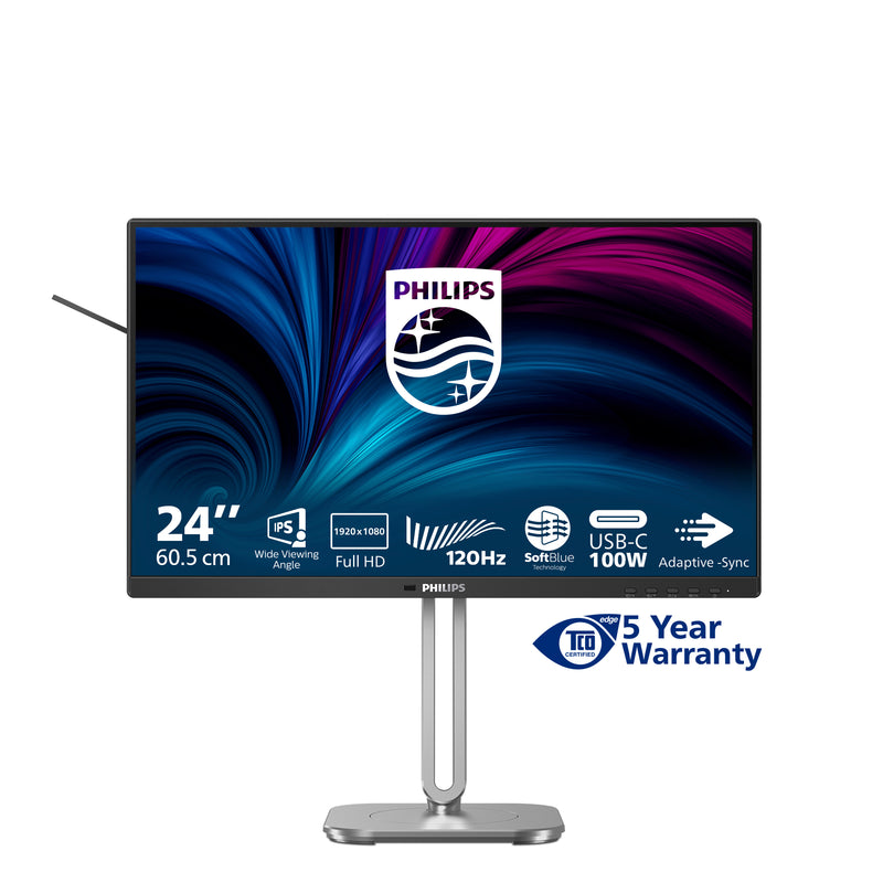 Philips 4000 series 24B2U4301/00 écran plat de PC 60,5 cm (23.8") 1920 x 1080 pixels Full HD LCD Gris