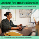 HP 680 Comfort Dual-Mode Keyboard and Mouse Combo clavier Souris incluse Maison RF sans fil + Bluetooth AZERTY Belge Noir