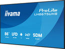 iiyama LH8675UHS-B2AG Écran d'affichage dynamique Écran plat de signalisation numérique 2,17 m (85.6") LCD Wifi 500 cd/m² 4K Ultra HD Noir Intégré dans le processeur Android 11 24/7
