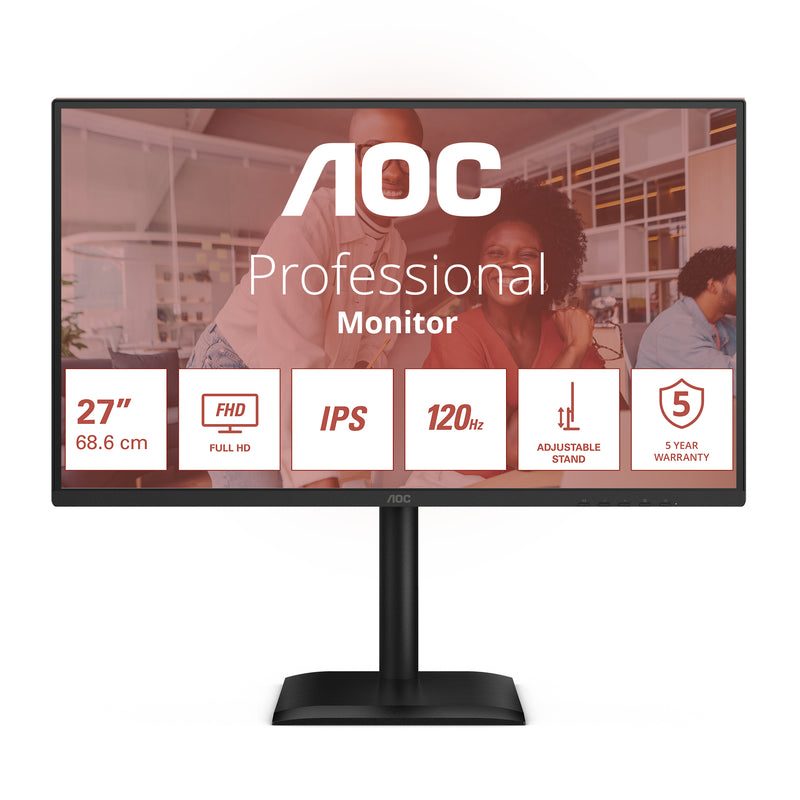 AOC 27E4U écran plat de PC 68,6 cm (27") 1920 x 1080 pixels Full HD LED Noir