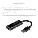 StarTech.com Adaptateur USB 3.0 vers HDMI, Convertisseur de Moniteur USB vers HDMI pour Windows, 1080P (pas de support pour macOS/ChromeOS/Linux) - TAA