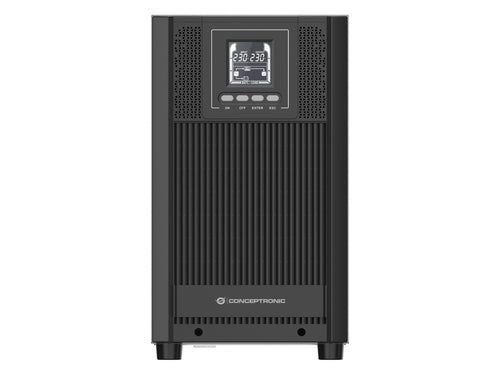 Conceptronic ZEUS52E3K Uninterruptible Power Supply, Double Conversion (Online), 3 kVA, 2700 W, 5 AC Outputs