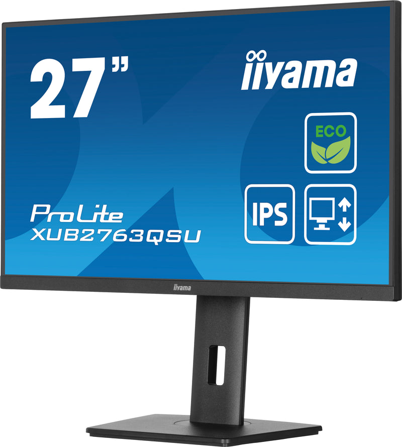 iiyama ProLite XUB2763QSU-B1 27" (68,6 cm) PC Flat Panel Monitor 2560 x 1440 Pixels Quad HD LED Zwart