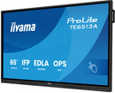 iiyama TE6513A-B1AG Dynamisch display Interactief flatpanel 163,8 cm (64,5") Wifi 500 cd/m² 4K Ultra HD Zwart Touchscreen Geïntegreerd Processor Android 18/7