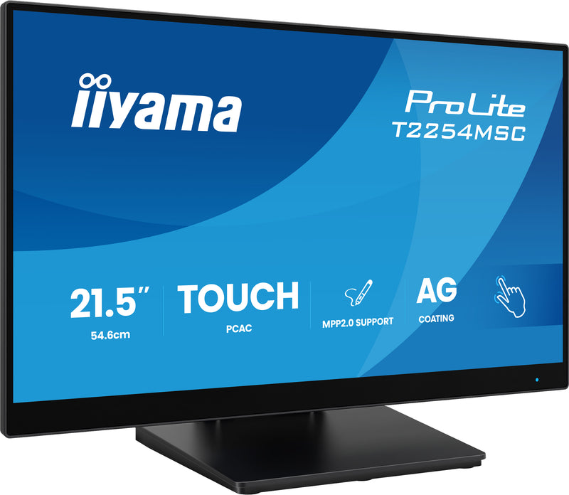 iiyama T2254MSC-B2AG 54,6 cm (21,5") 1920 x 1080 pixels Full HD LED touchscreen pc-monitor zwart