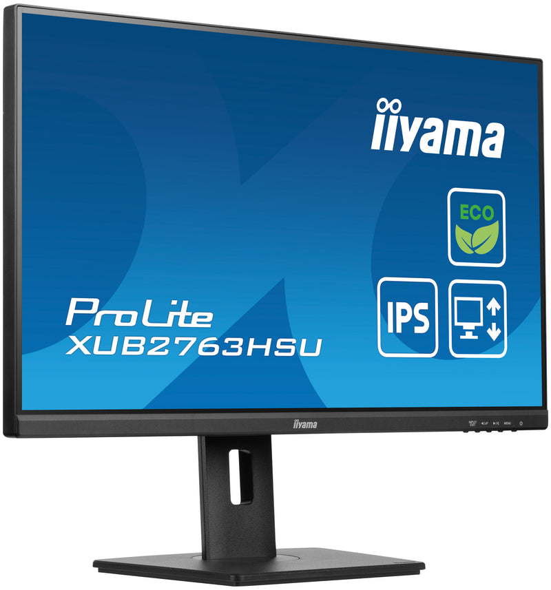 iiyama ProLite XUB2763HSU-B1 27" (68,6 cm) PC-flatpanelmonitor, 1920 x 1080 pixels, Full HD LED, zwart