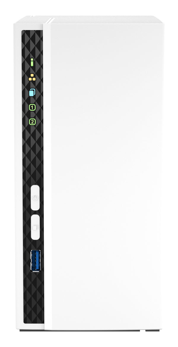 QNAP TS-233 NAS Tower opslagserver ARM Cortex-A55 2 GB 0 TB QNAP QTS Wit
