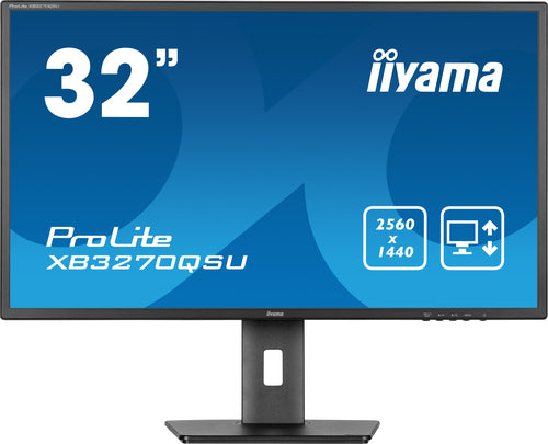 iiyama ProLite XB3270QSU-B1 80 cm (31,5") 2560 x 1440 pixels Quad HD LED PC flatscreen monitor, zwart