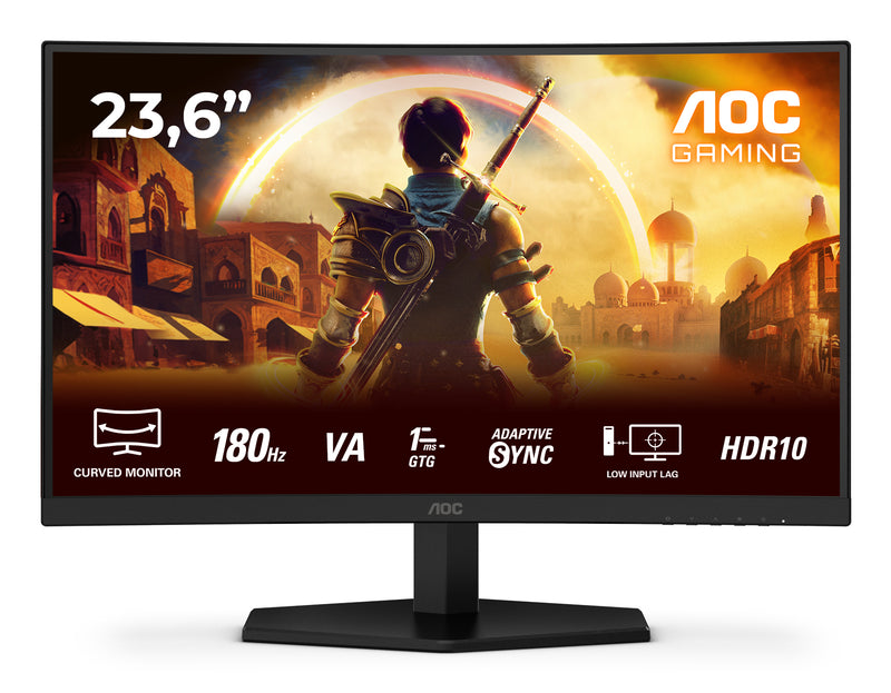 AOC G4 C24G42E écran plat de PC 59,9 cm (23.6") 1920 x 1080 pixels Full HD LED Noir, Rouge