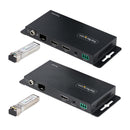 StarTech.com Kit Extender HDMI Fibre Optique - 4K60Hz jusqu'à 1km (Monomode) ou 300m (Multimode) Fibre optique LC, HDR, HDCP, Audio 3.5mm/RS232/Extender IR - Prolongateur/Extension HDMI - Kit Émetteur et Récepteur