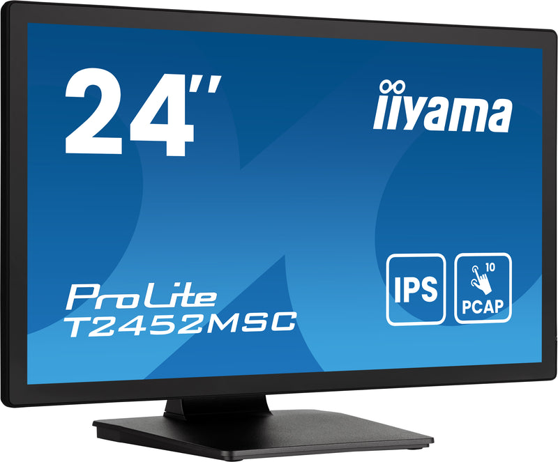 iiyama ProLite T2452MSC-B1AG écran plat de PC 60,5 cm (23.8") 1920 x 1080 pixels Full HD LED Écran tactile Noir