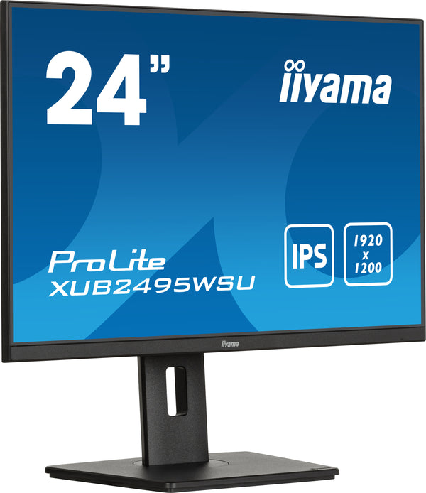 iiyama ProLite XUB2495WSU-B7 flat PC monitor 61.2 cm (24.1") 1920 x 1200 pixels 4K Ultra HD LED Black