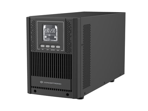 Conceptronic ZEUS52ES2K Uninterruptible Power Supply, Double Conversion (Online), 2 kVA, 1800 W, 4 AC Outputs