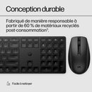 HP 650 Wireless Keyboard and Mouse Combo clavier Souris incluse Maison RF sans fil AZERTY Belge Blanc