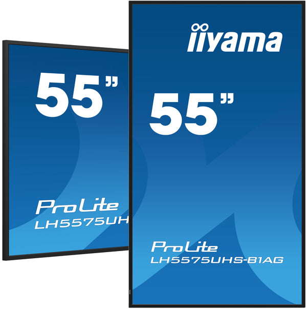 iiyama LH5575UHS-B1AG Digital Signage Display, 54,6" (138,7 cm) LCD-scherm, wifi, 500 cd/m², 4K Ultra HD, zwart, ingebouwde Android 11-processor, 24/7