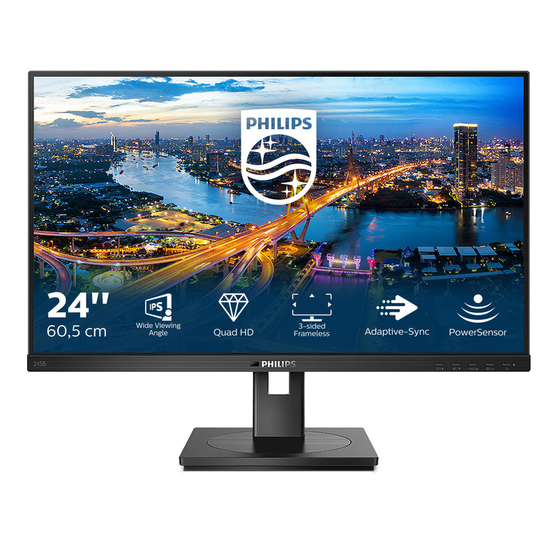 Philips B Line 245B1/00 écran plat de PC 60,5 cm (23.8") 2560 x 1440 pixels Quad HD LED Noir