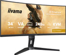 iiyama G-MASTER GCB3486WQSCP-B1 écran plat de PC 86,4 cm (34") 3440 x 1440 pixels UltraWide Quad HD Noir