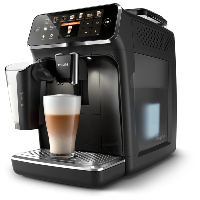 Philips Série 5400 Noir brillant EP5441/50 Machine expresso broyeur,12 boissons, carafe LatteGo