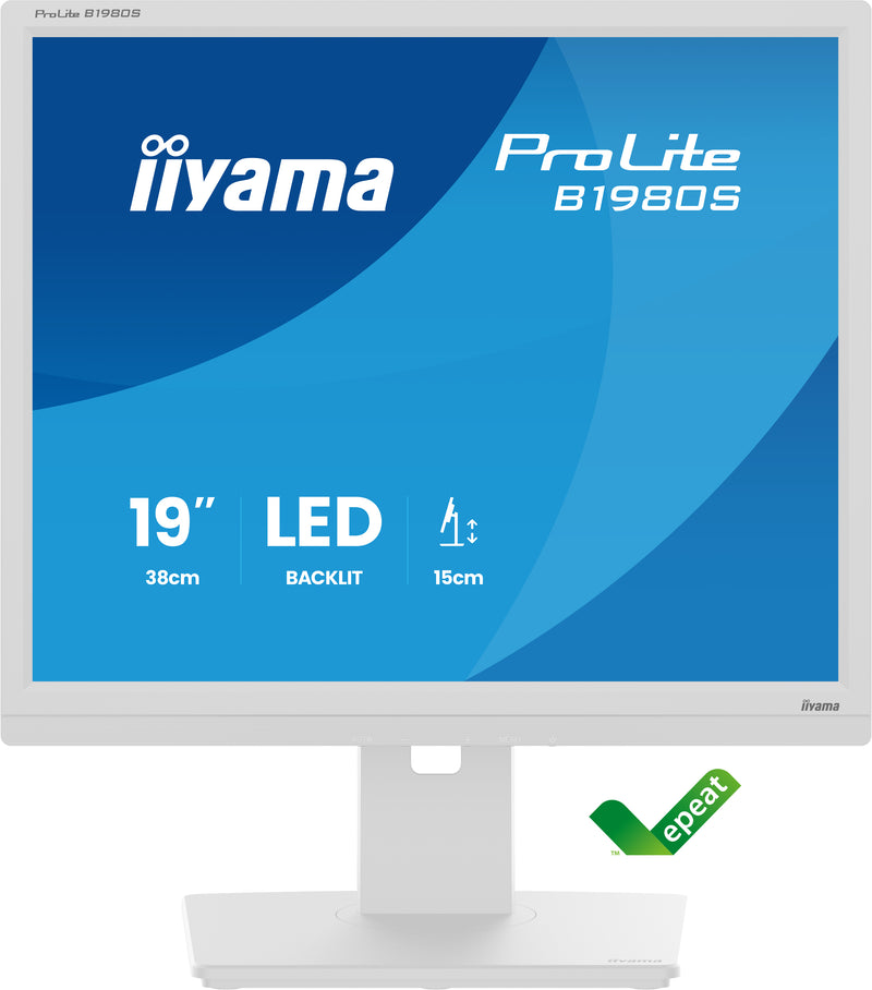 iiyama ProLite B1980S-W1 écran plat de PC 48,3 cm (19") 1280 x 1024 pixels SVGA LED Blanc