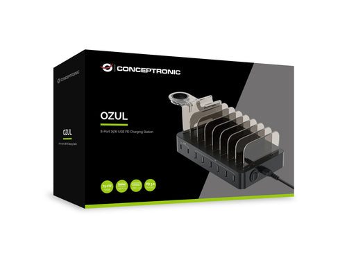 Conceptronic OZUL02B chargeur d'appareils mobiles Universel Noir Secteur Intérieure