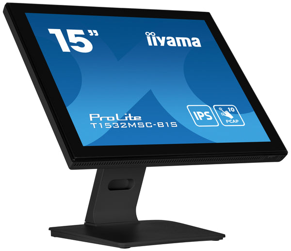 iiyama ProLite T1532MSC-B1S écran plat de PC 38,1 cm (15") 1024 x 768 pixels XGA LCD Écran tactile Noir