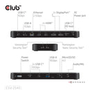 CLUB3D CSV-2540 station d'accueil USB 3.2 Gen 1 (3.1 Gen 1) Type-C Noir