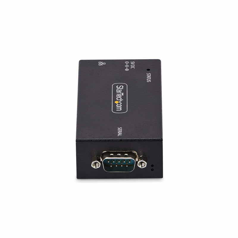 StarTech.com Adaptateur Série vers Ethernet à 1 Port, Serveur de Périphériques Série IP pour Périphériques RS232 Distants, Montage Mural/sur Rail DIN, Boîtier Métallique, Convertisseur Série RJ45 LAN vers DB9, TAA