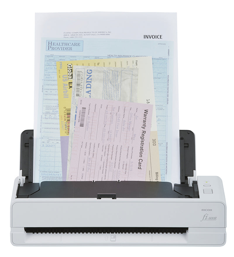 Ricoh fi-800R Numériseur chargeur automatique de documents (adf) + chargeur manuel 600 x 600 DPI A4 Noir, Blanc