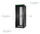 APC Rack NetShelter SX2 networking 42U L750XP1070XH1991mm, noir, avec pann. Laté.