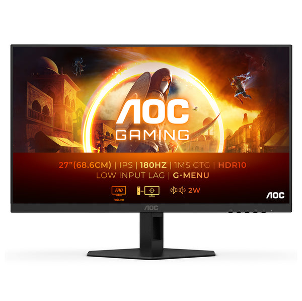 AOC 27G4XE 27" (68,6 cm) PC-flatscreenmonitor, 1920 x 1080 pixels Full HD LCD, zwart, grijs