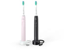 Philips 3100 series HX3675/15 2x Brosses à dents électriques - Noire/Rose