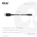 CLUB3D CAC-1563 câble vidéo et adaptateur 2 m USB Type-C DisplayPort Noir