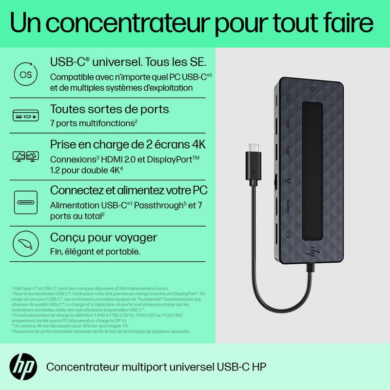 HP Concentrateur multiport USB-C universel