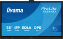iiyama TE5513A-B1AG Dynamisch display Interactief flatpanel 138,7 cm (54,6") Wifi 450 cd/m² 4K Ultra HD Zwart Touchscreen Geïntegreerd Processor Android 18/7