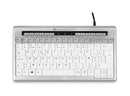 BakkerElkhuizen S-board 840 clavier Bureau USB AZERTY Belge Gris clair, Blanc
