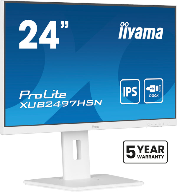 iiyama ProLite XUB2497HSN-W2 écran plat de PC 60,5 cm (23.8") 1920 x 1080 pixels Full HD LED Blanc