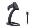 Equip 351020 Barcode Scanner, Portable 1D LED Barcode Scanner, Black