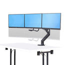 StarTech.com 3 x 27" Monitor Desk Mount, VESA 75x75/100x100, Tool-Free Adjustable Articulating Arm, C-Clamp/Cable Grommet, 27-inch Monitor Mount, Spring-Assisted Monitor Arm