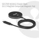 CLUB3D CAC-3027 chargeur d'appareils mobiles Téléphone portable, Smartphone, Smartwatch, Tablette, téléphone Noir CC Recharge sans fil Charge rapide Intérieure