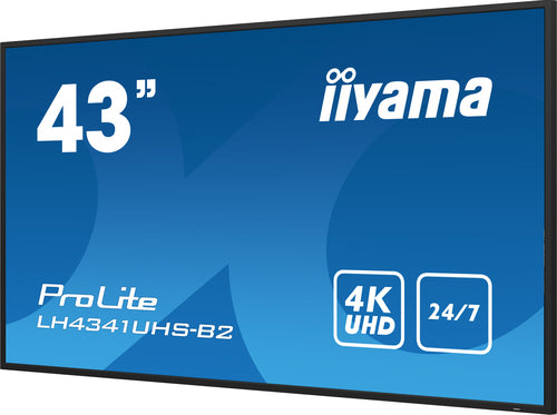 iiyama LH4341UHS-B2 108 cm (42,5") LCD Dynamisch display 500 cd/m² 4K Ultra HD Geïntegreerde Android 8.0-processor 24/7