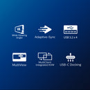 Philips B Line 346B1C/00 PC flat screen 86.4 cm (34") 3440 x 1440 pixels Quad HD LCD Black