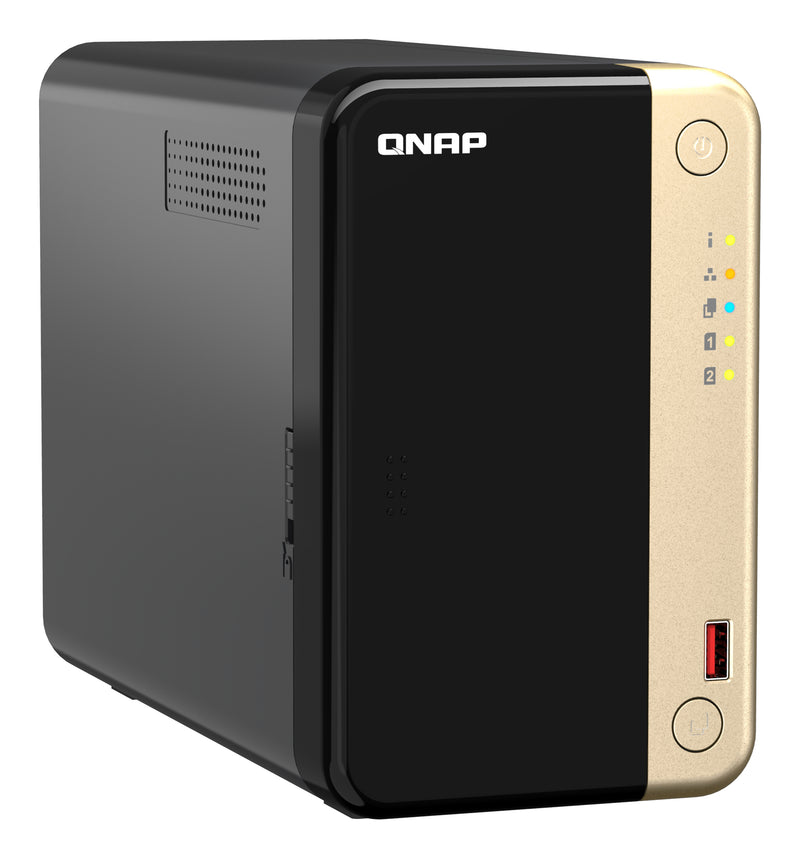 QNAP TS-264 NAS Tower Intel® Celeron® N5095 8 Go 0 To QNAP QTS Noir, Or