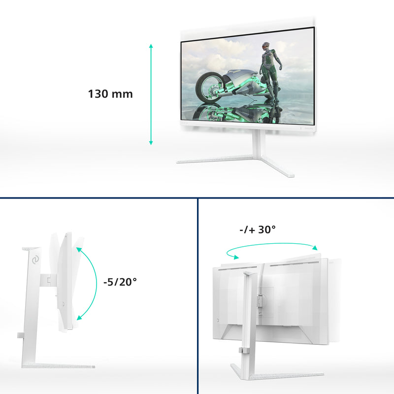 Philips Evnia 24M2N3201A/00 écran plat de PC 60,5 cm (23.8") 1920 x 1080 pixels Full HD LCD Blanc