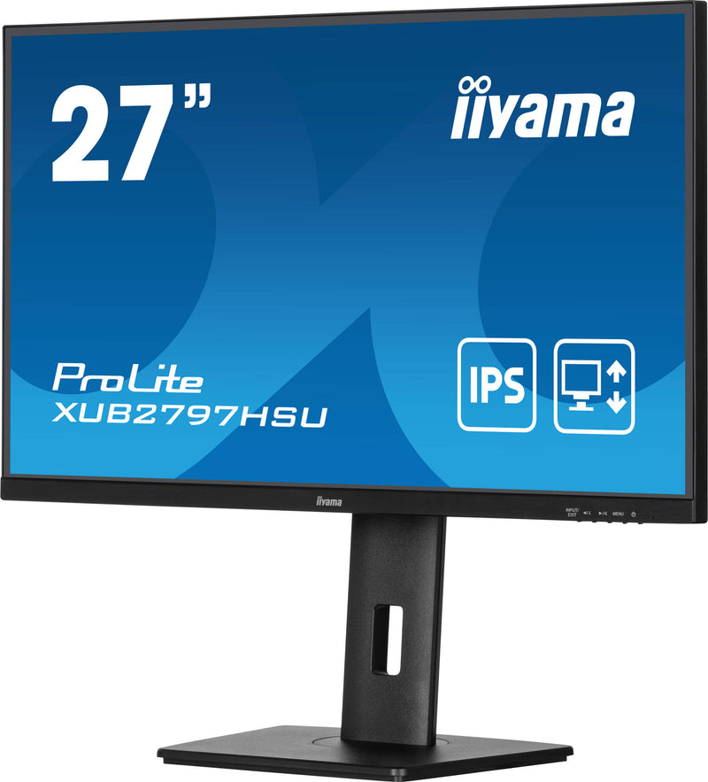 iiyama ProLite XUB2797HSU-B2 27" (68,6 cm) PC-flatpanelmonitor, 1920 x 1080 pixels, Full HD LED, zwart
