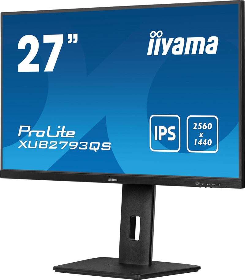 iiyama ProLite XUB2793QS-B7 platte PC-monitor 68,6 cm (27") 2560 x 1440 pixels Quad HD LED Zwart