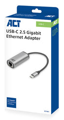 ACT AC7081 hub & concentrateur USB 3.2 Gen 1 (3.1 Gen 1) Type-C 2500 Mbit/s Aluminium