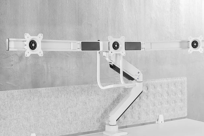 Neomounts NM-D775DX3WHITE support d'écran plat pour bureau 68,6 cm (27") Blanc