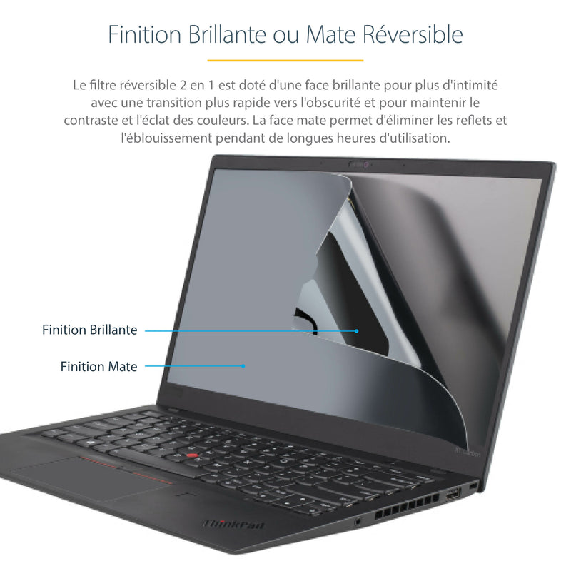 StarTech.com Écran de Confidentialité pour PC Portable 14" - Filtre Anti Reflet pour Écrans Large (16:9) - Filtre de Confidentialité 14 pouces, Réduction de Lumière Bleue de 51% - Protection d'écran Réversible